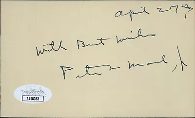 Pete Mack Jr. Illinois Congressmen Signed 3x5 Index Card JSA Authenticated • $34.99