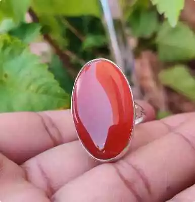 Carnelian Ring 925 Sterling Silver Band& Statement Ring Handmade Ring All Size • $11.69