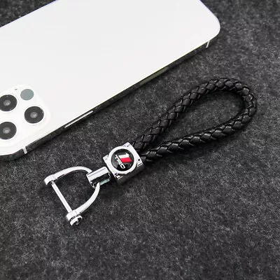 $9.99 • Buy New TRD Sport Emblem Key Chain Ring BV Calf Leather Fashion Gift Decorate Black