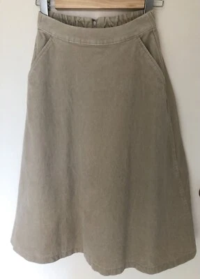 $12 • Buy Uniqlo Cord Skirt Beige XS 24 Inch