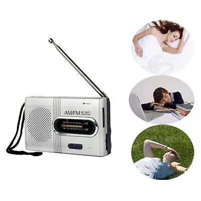 Mini Radio AM FM Music Player Speaker With Telescopic Antenna Outdoor RadBI • $6.20