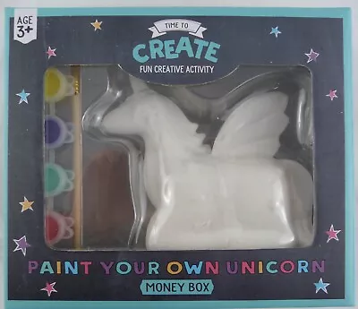 TIME TO CREATE Paint Your Own Unicorn Money Box. (((202)) • £11.04