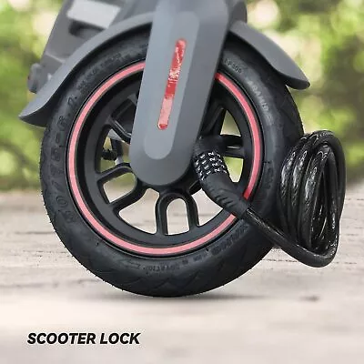 Anti Theft Safety Lock For E Scooter Bike Bicycle Motorcycle Cable Chain Lock • $12.99