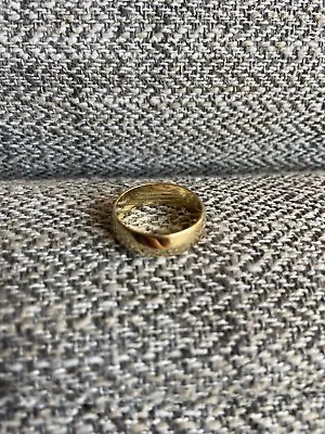 10K Yellow Gold 6mm Milgrain Half Round Wedding Band Ring Size 7 1/4 • $249.99