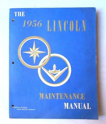 1956 Lincoln Service Maintenance Manual Original  • $39.99