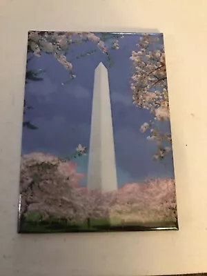 Washington Monument Cherry Blossom Trees Washington D.C. Magnet Souvenir Fridge • $2.99