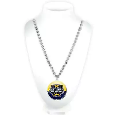 Michigan Wolverines 2023-24 CFP National Champions Beads With Medallion   • $16.76