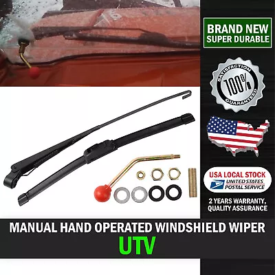 Universal UTV Manual Windshield Wiper Blade Kit (Hand Operated) For Golf Carts • $11.19