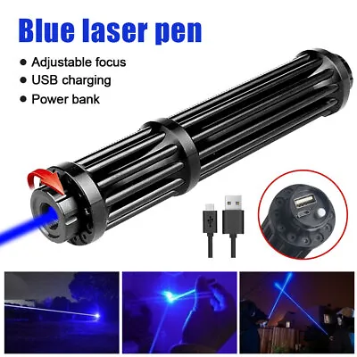 6 Watt USB Blue Burning Laser Pointer 450nm Visible Beam Dot Light Power • $55.99