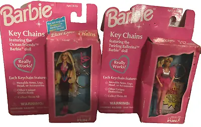 $5 • Buy 2 Vintage 1996 Mattel Barbie Doll Key Chains In Packaging