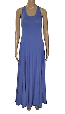 ISLAND COMPANY Periwinkle Blue Cotton Scoop Neck Maxi Tank Dress Sz S • $43