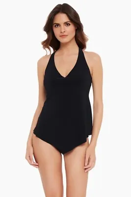 Magicsuit By Miraclesuit Taylor Tankini Swimsuit Top Underwire Black Size 12 NEW • $54.98