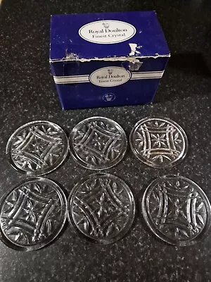 £14.99 • Buy 6 Royal Doulton Austrian Crystal Starlight Coasters In Box