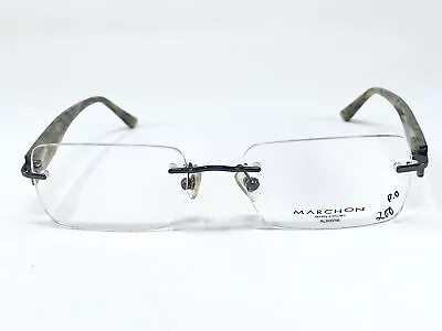 MARCHON AL800 Natural Beige Striped Rimless Unisex Eyeglasses Frame 53-18-140 • $48