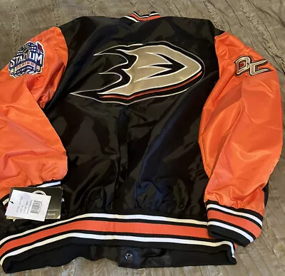 ANAHEIM DUCKS Hockey 2014 Stadium Series G-III Snap Up XL Jacket NHL Black NEW • $99.99