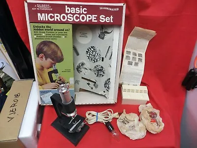 Vintage Gilbert Kids Microscope / Chemistry Set In Original Box  • $45