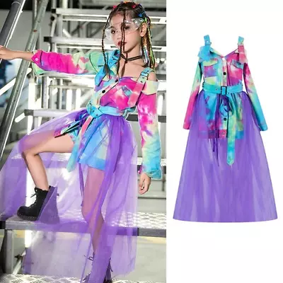 Model Catwalk Stage Costumes Girls Dress Hip Hop Dancewear Street Dance Clothing • $184.18