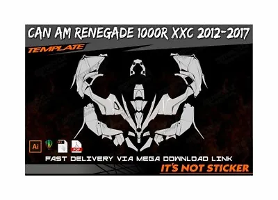 CAN AM RENEGADE 1000R XXC 2012-2017 Template Vector 1/1 Real Scale EPS PDF CDR • $60