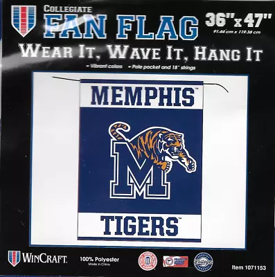 MEMPHIS TIGERS Collegiate Fan Flag 36x47  New   *** HOT *** • $24.99