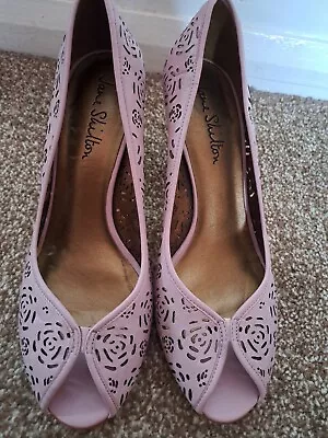 Jane Shilton Ladies Pretty Lilac Coloured Peep Toe Shoes Size 5 1/2 • £9.99