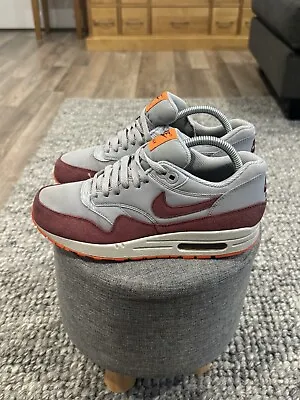 Nike  Air Max 1 Essential Wolf Grey Team Red Women’s US 9 UK 6.5 EU 40.5 • $39.50