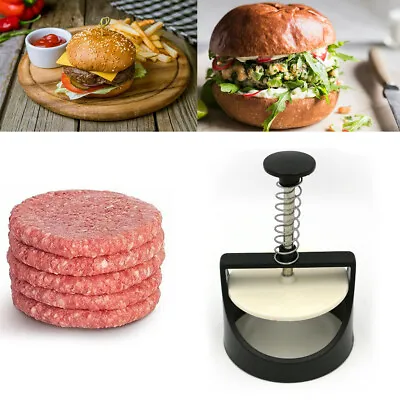 Hamburger Beef Press Maker Non-Stick Burger Cooking Patty Meat Quick Press 10cm • £3.99
