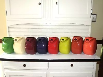 Vtg Fiesta Disk Pitcher Fiestaware Homer Laughlin 60 Oz. 7 X 8 X 4  Many Colors • $29.99