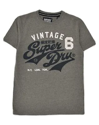 SUPERDRY Mens Graphic T-Shirt Top Small Grey Cotton XO04 • £11.13