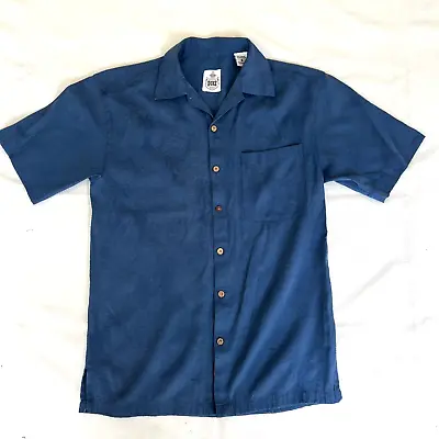 Duke Kahanamoku Hawaiian Shirt Men’s Small Navy Palm Tree Ocean Hawaii 2121 • $28.49