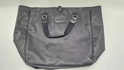 Mulholland Brothers USA Leather Travel Duffle Bag Black Peble Beach Food & Wine • $72