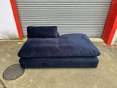 Made.com Samona RHF Chaise Longue Sofa In Navy Blue Velvet. RRP £699 • £349