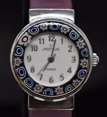 MISTRAL Murano Glass Venice Millefiori Women's Watch NEW BATTERY • $30.40