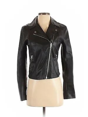 NWT Divided By H&M Women Black Faux Leather Jacket 4 • $20.99