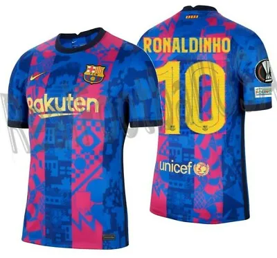 Nike Ronaldinho Fc Barcelona Uefa Europa League Third Jersey 2021/22 • $199.99