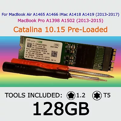 128GB SSD For 2013 2014 2015 MacBook Pro A1502 Air A1465 A1466 | Catalina Loaded • $27.99