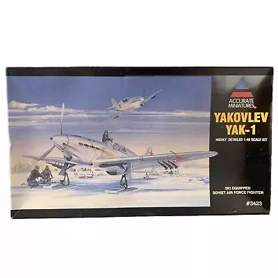 Yakovlev Yak-1 ~ Air Plane ~by Accurate Miniatures ~#3423 1:48 Scale ~ 1998 NEW • $19.91