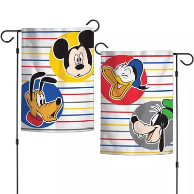 New Disney Mickey Mouse Mickey & Friends  2 Sided  Indoor Outdoor Garden Flag • $13.88