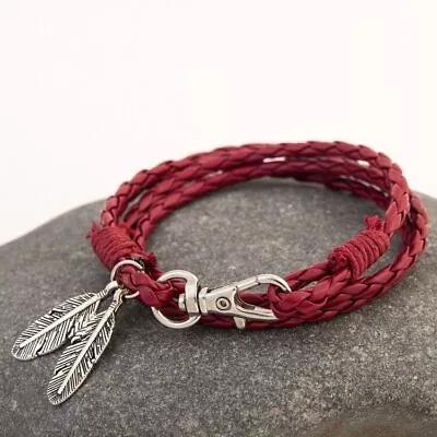 New Fashion Men Women Bracelet   Leather Wrap Braided Wristband Cuff Punk Bangle • $1.63