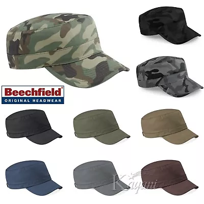 Beechfield ARMY PLAIN & CAMO CAP Men Women Hat Military Cadet Combat Hunting Cap • £5.99