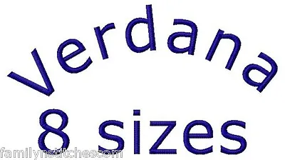 Verdana Font Machine Embroidery Designs On Multi-formatted CD In 8 Sizes • $12.99