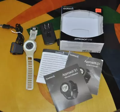 Garmin APPROACH S1W ~working But FOR PARTS ONLY~ W/Orig Box/User Manual/Charger • $20