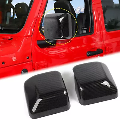 Exterior Mirror Covers Shell Trim Right & Left For Jeep Wrangler JL JLU 2018+ AU • $76.99