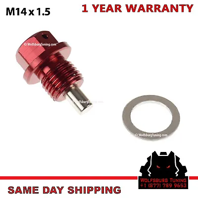 VW Audi Porsche M14 Magnetic Oil Drain Plug 2000 + Red • $13.89