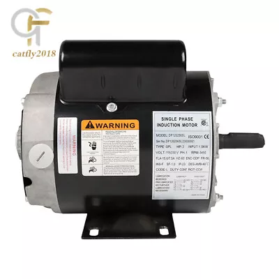 Compressor Duty Electric Motor 2 HP SPL Single Phase 3450 RPM 56 Frame 120/240 V • $121.48