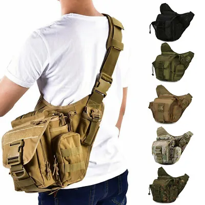 Tactical Military Molle Messenger Fishing Tackle Side Bag Utility EDC Sling Pack • $8.99