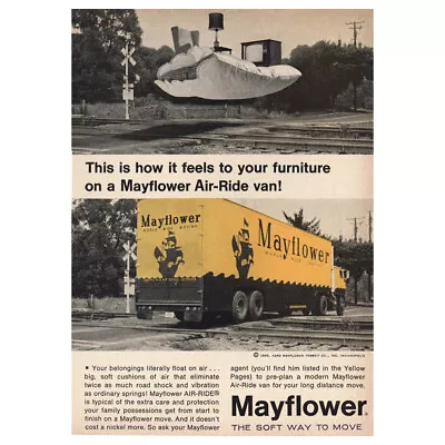 1966 Mayflower Air Ride Van: How It Feels Furniture Vintage Print Ad • $6.75