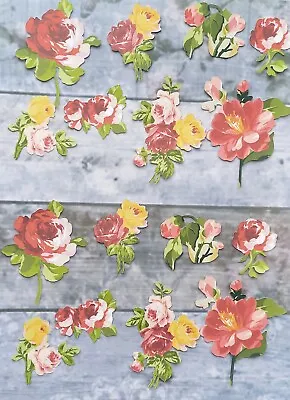 £1.99 • Buy 16  Flowers Floral Card Making Toppers Scrapbooking Embellishment Crafts 