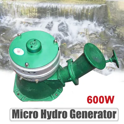 $227.02 • Buy 600W Micro Hydro Water Turbine Electric Generator Hydroelectric Power 1 Phase US