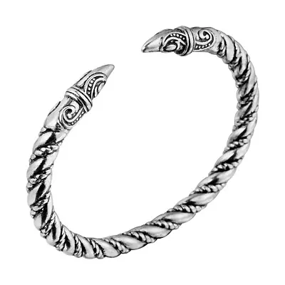 Viking Bracelet Mens Odin's Raven Heads Ragnar Arm Ring Norse Torc Jewelry New • $8.99