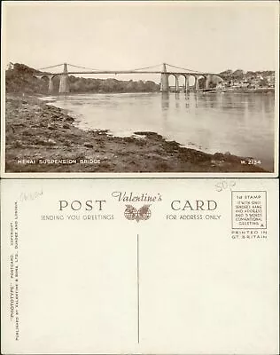 Menai Suspension Bridge W2134 Valentines Phototype • £3.60